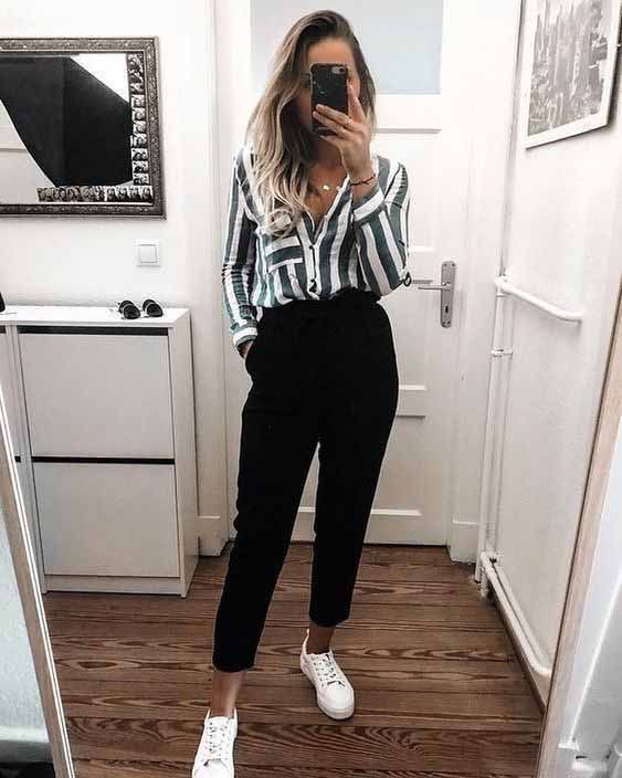 Outfit Formal Con Pantalon Negro Outfit Con Pantalon De Mezclilla