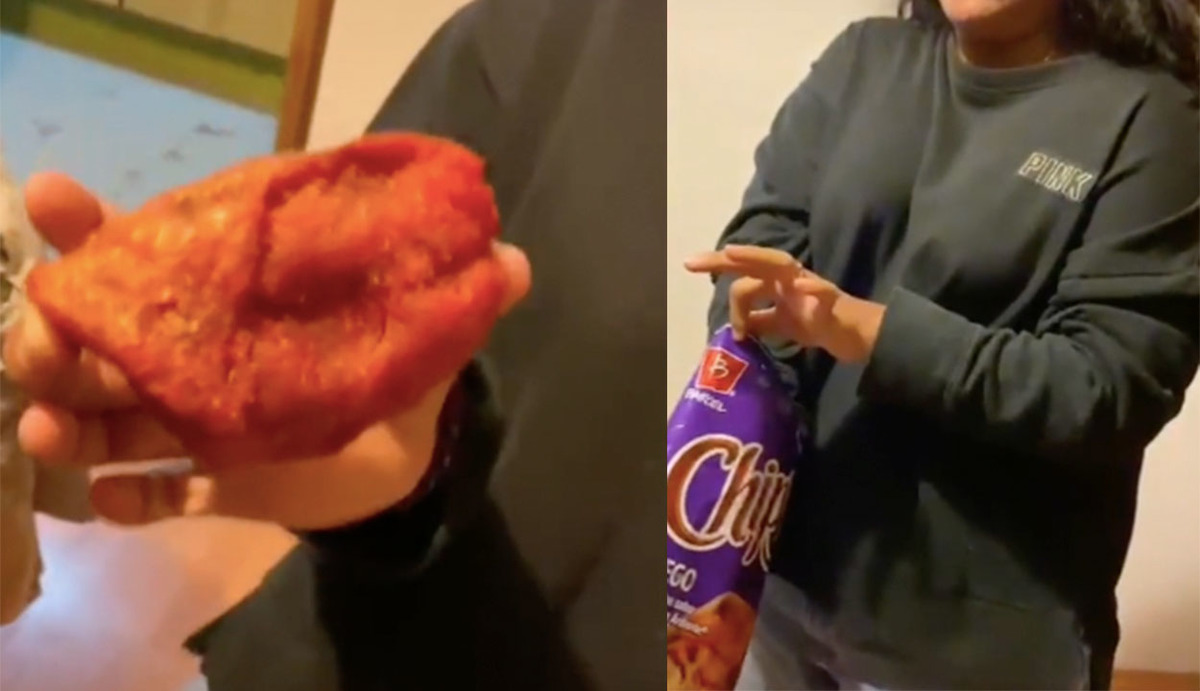 Joven compra Chips Fuego y le sale una papa completa Video Fama