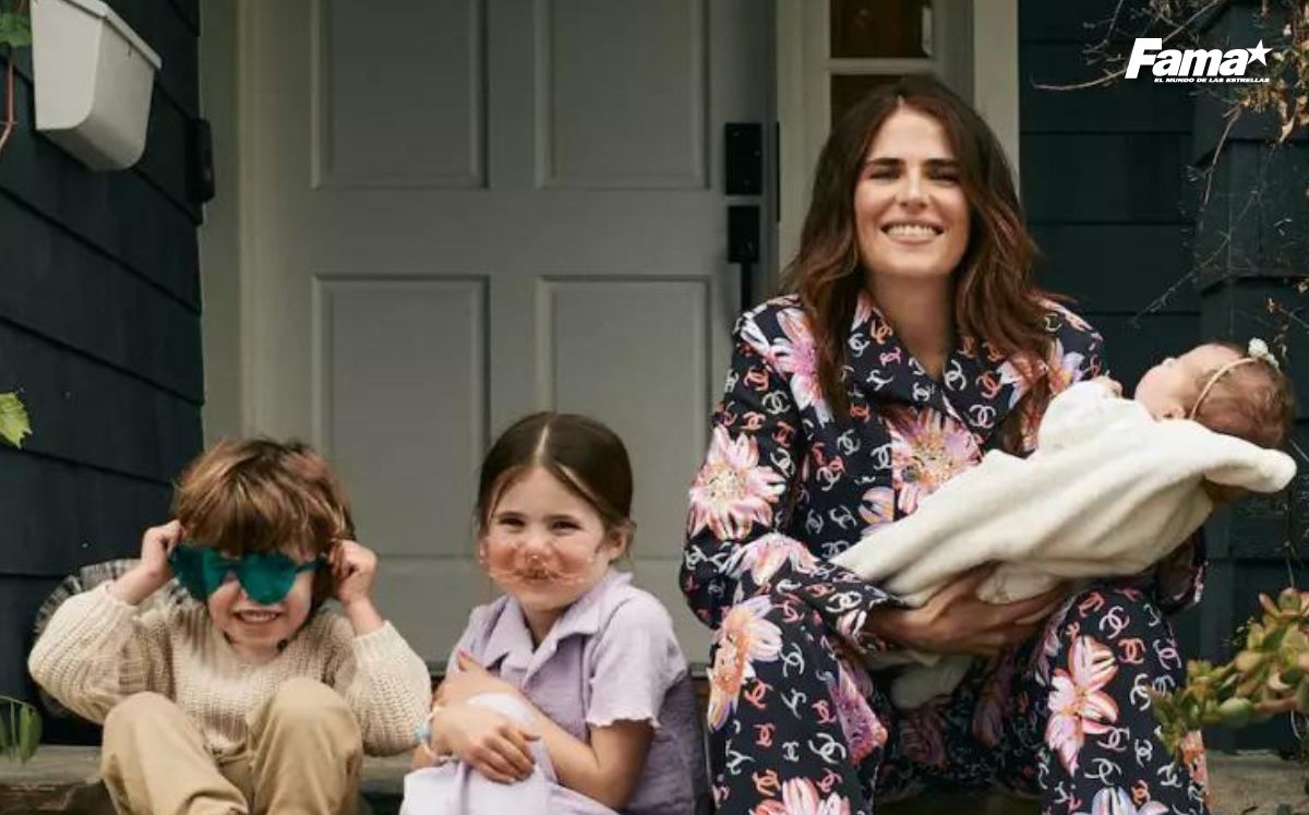 Karla Souza deja ver los rostros de sus tres hijos por PRIMERA vez (Insatgram)