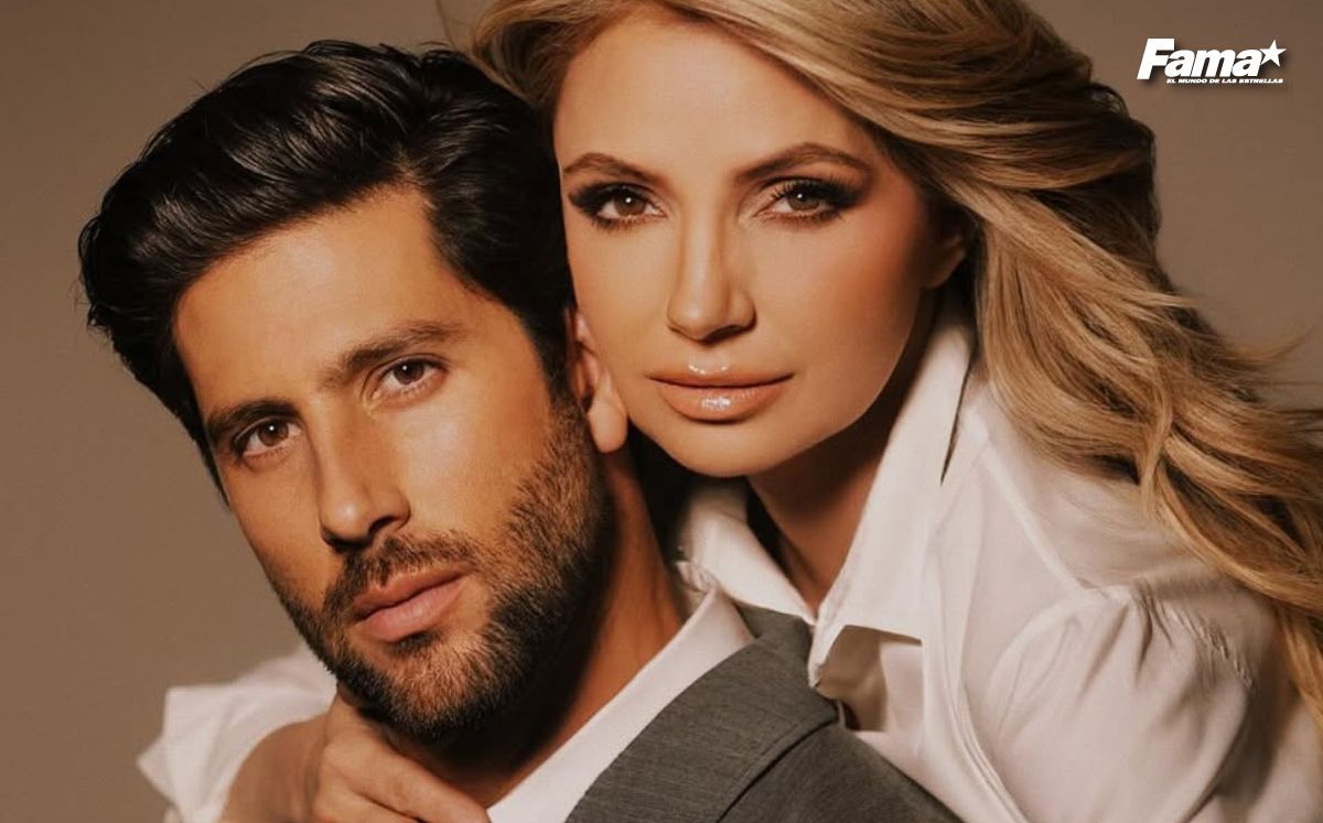 Diego Klein y Angélica Rivera posan juntos para Revista Caras (Foto: Revista Caras)