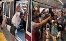 Mexicanos cantan 'Imagine' en el metro de Roma, Italia (Instagram)
