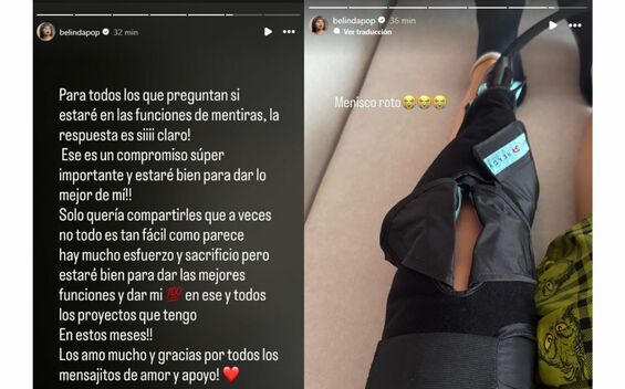 Belinda preocupa tras sufrir grave lesión y enviar preocupante mensaje