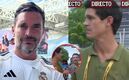 Julián Gil interrumpe transmisión en vivo y reportero lo empuja