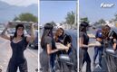 Karely Ruiz vendiendo pasteles junto a 'Lady Pays