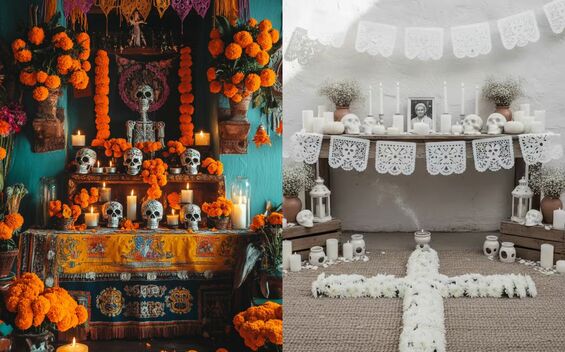 Ofrendas minimalistas y ‘aesthetic’ desatan polémica en Día de Muertos