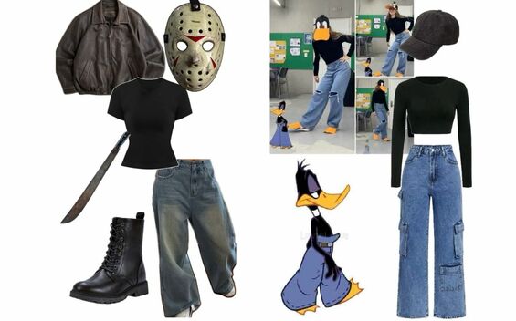 Disfraces para Halloween: Daffy Duck, Jason Voorhees