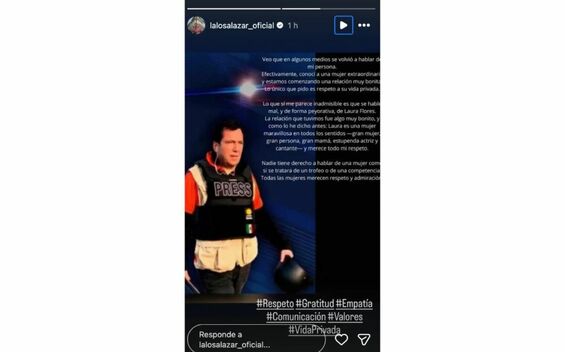 Lalo Salazar confirma romance a meses de su relación con Laura Flores