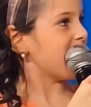 Fátima Bosch  y su debut en los desfiles de belleza cuando era niña (Instagram)