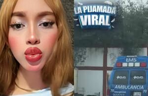 Participante de ‘La Pijamada Viral’ abandona el reality en ambulancia (Instagram)