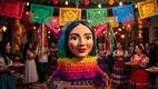 La historia de la piñata navideña inspirada en  Ángela Aguilar (Foto hecha con Grok)
