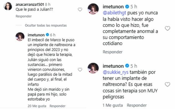 Imelda Tuñón señala a Marco Chacón de la muerte de Julián Figueroa