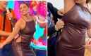 Andrea Escalona se volvió viral tras conducir con el vestido roto (Instagram)