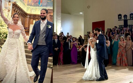 Farid Diek y Jessica Fernández celebran su boda por la iglesia