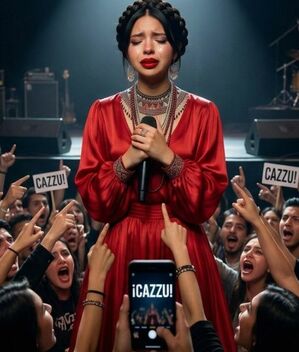 El público  coreaba el nombre de Cazzu en show de Ángela Aguilar (Foto: Gemini)