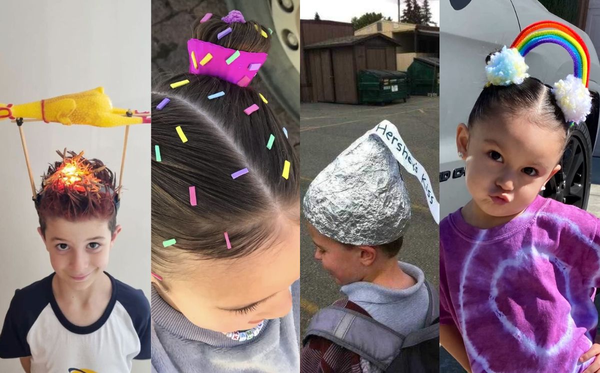 4 peinados locos fáciles para el Día del Niño | Paso a paso (Pinterest)