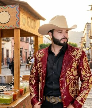 Leonardo Aguilar vende boletos de su concierto en puesto de gorditas (IA)