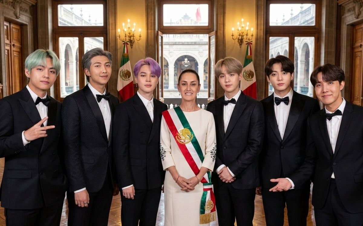 BTS en el Zócalo: Horario del saludo en Palacio Nacional (IA)