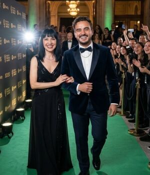 Susana Zabaleta y Ricardo Pérez derrochan amor en los Spotify Podcast Awards (Foto: Gemini IA)