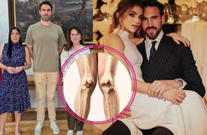 Rodillas de Pablo Bernot, esposo de Sofía Castro, se viralizan en redes sociales (Foto: Redes Sociales)