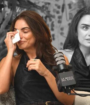 Aislinn Derbez rompe en llanto en su reencuentro con Mauricio Ochmann (Foto: La Magia del Caos)
