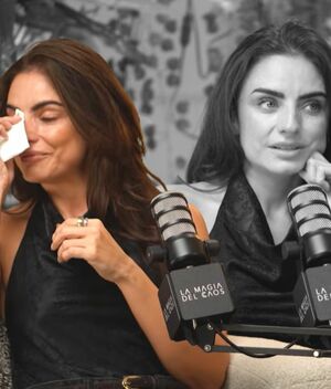 Aislinn Derbez rompe en llanto en su reencuentro con Mauricio Ochmann (Foto: La Magia del Caos)
