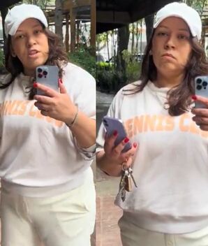 Lady Instrucciones: Mujer se viraliza por pelea contra repartidor (Foto: Redes Sociales)