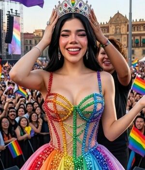 Kenia Os será coronada en la Marcha del Orgullo LGBT+ 2026 (Foto: Gemini IA)