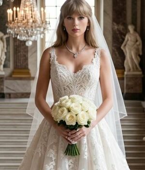 Mira el sorprendente vestido de novia de Taylor Swift en su boda con Travis Kelce (Foto: Redes Sociales)