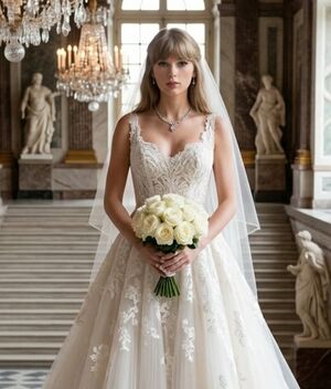 Mira el sorprendente vestido de novia de Taylor Swift en su boda con Travis Kelce (Foto: Redes Sociales)