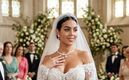 El lujoso vestido de novia de Georgina con Cristiano Ronaldo (IA)