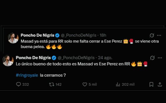Poncho de Nigris prepara pelea entre Masad y Ese Pérez en Ring Royale