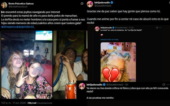 Exhiben fotos de Gala Montes fumando cuando era niña junto a su mamá